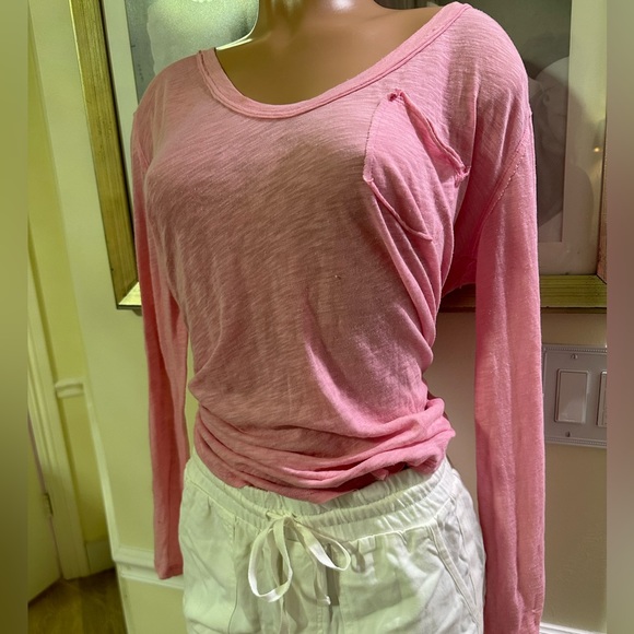 We The Free Tops - WE THE FREE pink long sleeved tee